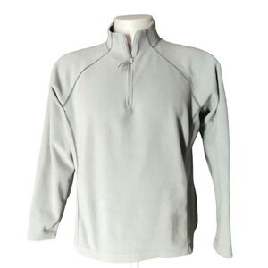 Chestnut Hill Fleece Pullover Women's XL Athleisure Gray Polartec Quarter Zip
